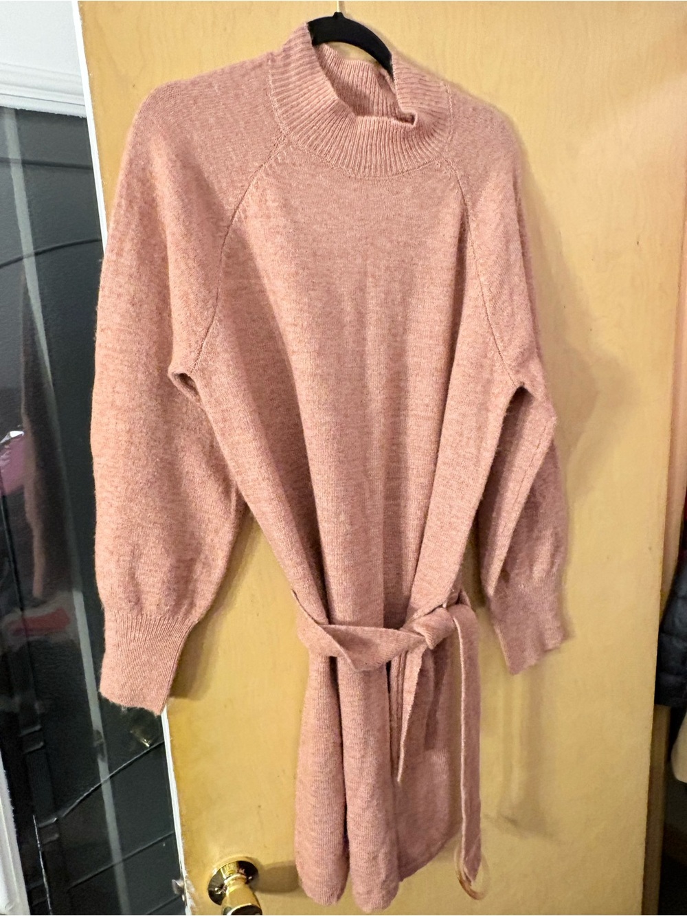 LC Lauren Conrad Dusty Rose Cowl-Neck Tie-Waist Sweater